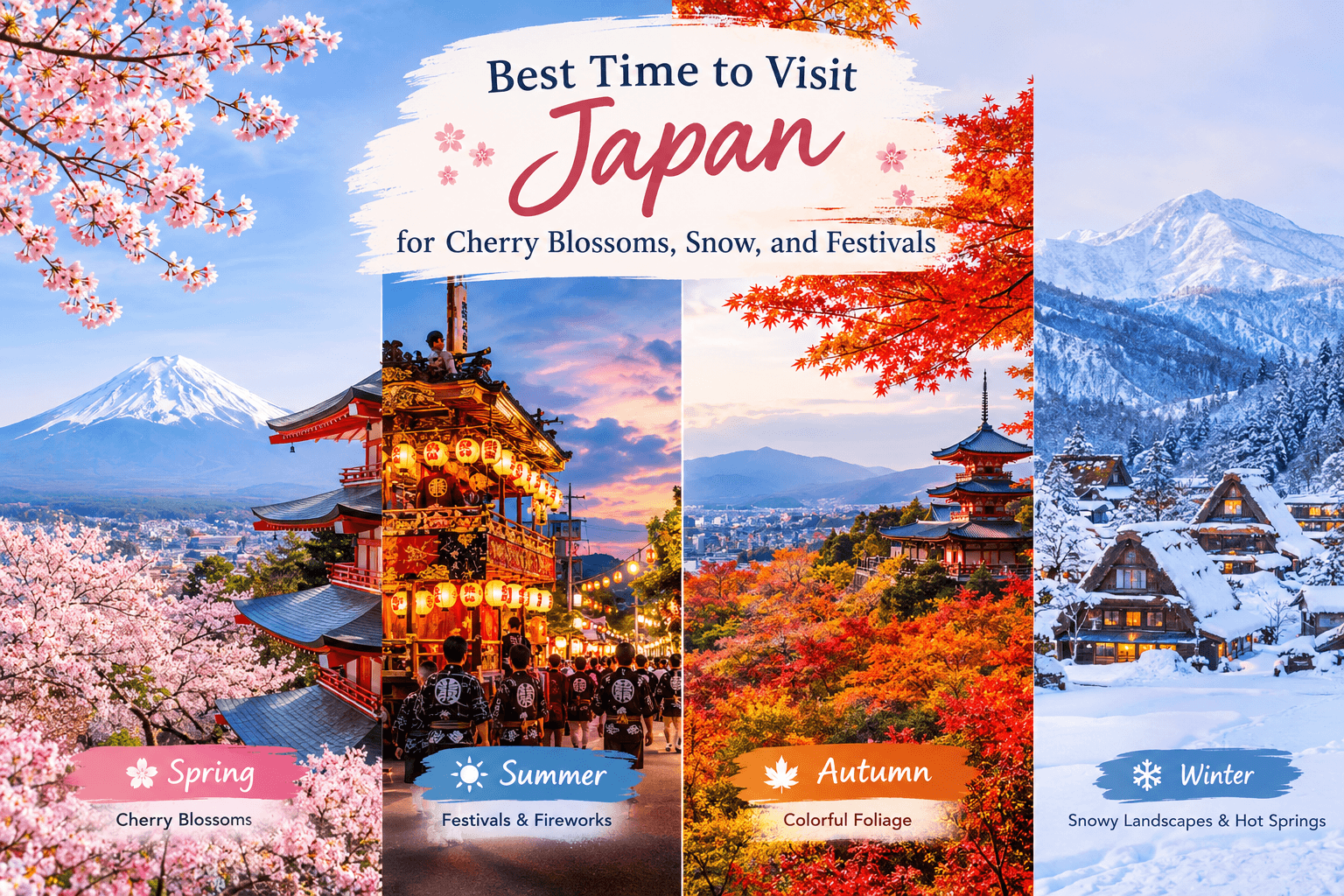 Best Time to Visit Japan for Cherry Blossoms, Snow, and Festivals